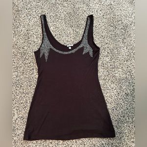 Charlotte Russe Beaded Black Tank top- size XSmall!